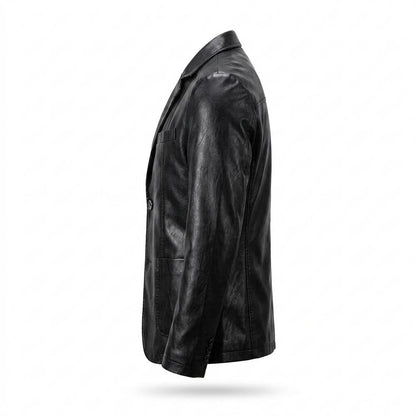 Gentleman Code - Cobid | Einreihige Taillierte Lederjacke Herren