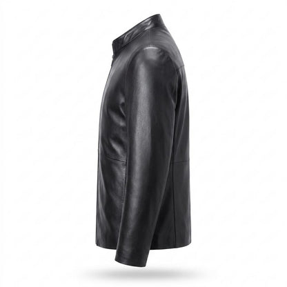Gentleman Code - Zikir | Gefüttert Hochgeschlossen Lederjacke Herren