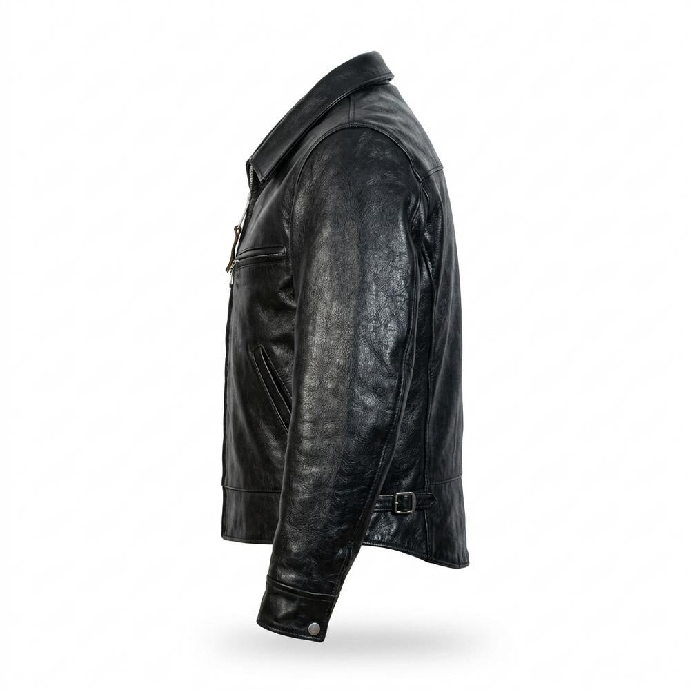 Gentleman Code - Zatus | Gefüttert Genarbt Lederjacke Herren