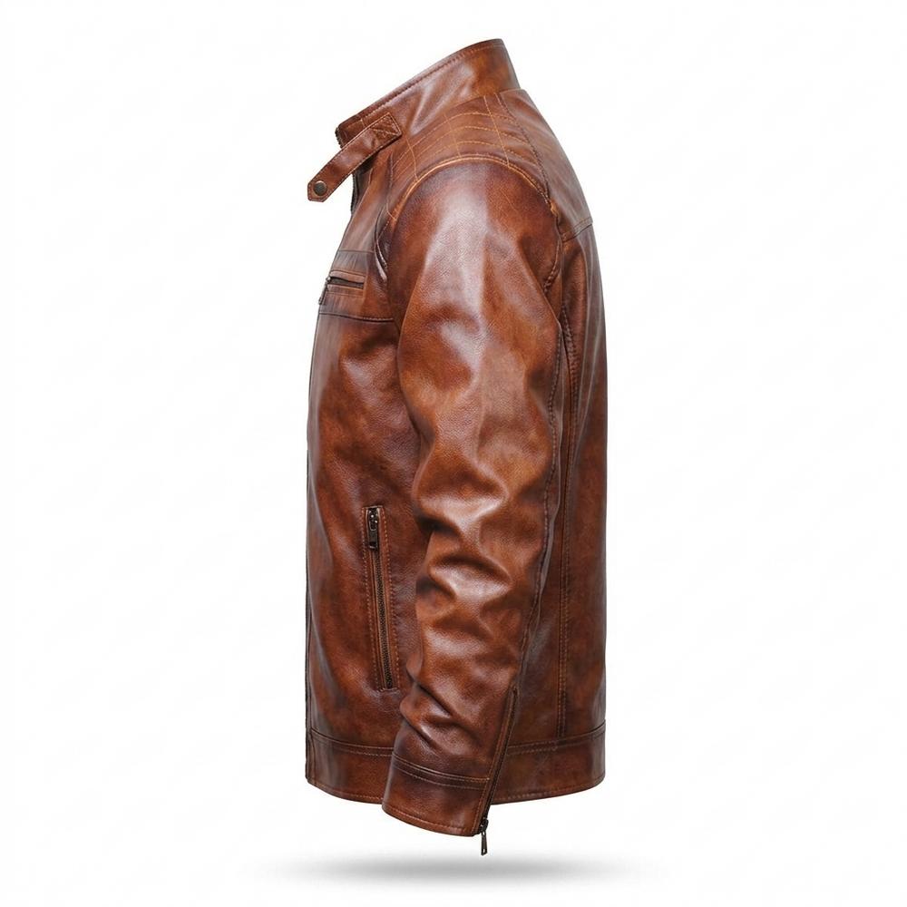 Gentleman Code - Kehot | Gesteppt Gefüttert Lederjacke Herren