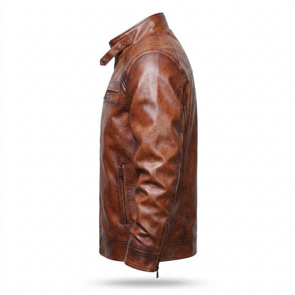 Gentleman Code - Kehot | Gesteppt Gefüttert Lederjacke Herren