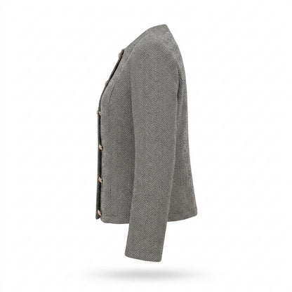 Gentleman Code - Rotut | Fischgratgemustert Tailliert Jacke Damen