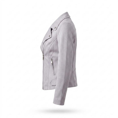 Gentleman Code - Dasiv | Tailliert Asymmetrisch Wildleder-Jacke Damen