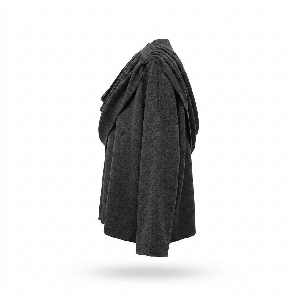Gentleman Code - Lelur | Asymmetrischer Drapierter Mantel Damen