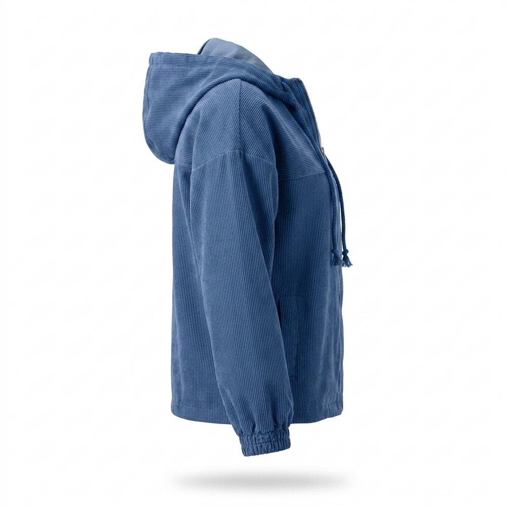 Gentleman Code - Diful | Gerippt Reißverschluss Jacke Damen