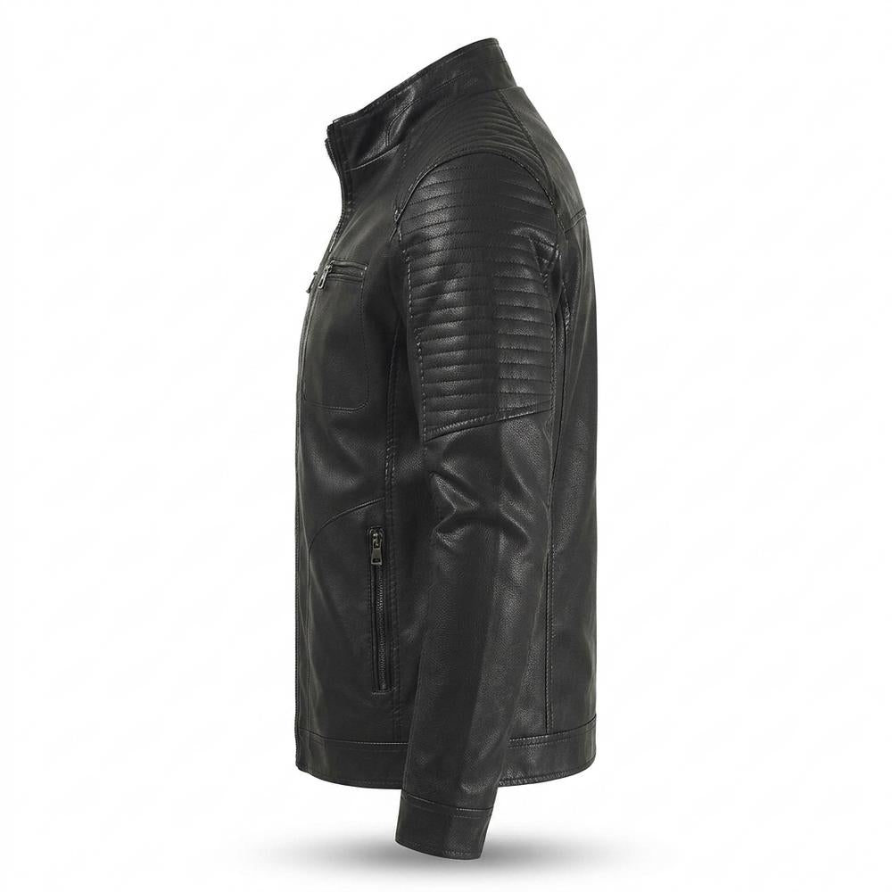 Gentleman Code - Kamar | Gefüttert Gesteppt Lederjacke Herren