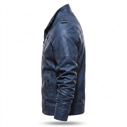 Gentleman Code - Cehim | Gefüttert Gesteppt Lederjacke Herren