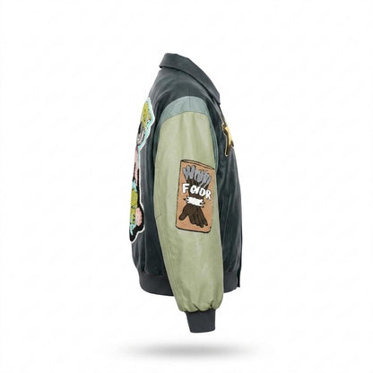 Gentleman Code - Eamok | Gepatcht Zweifarbig Lederjacke Unisex