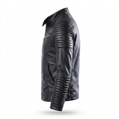 Gentleman Code - Visik | Tailliert Gesteppt Lederjacke Herren