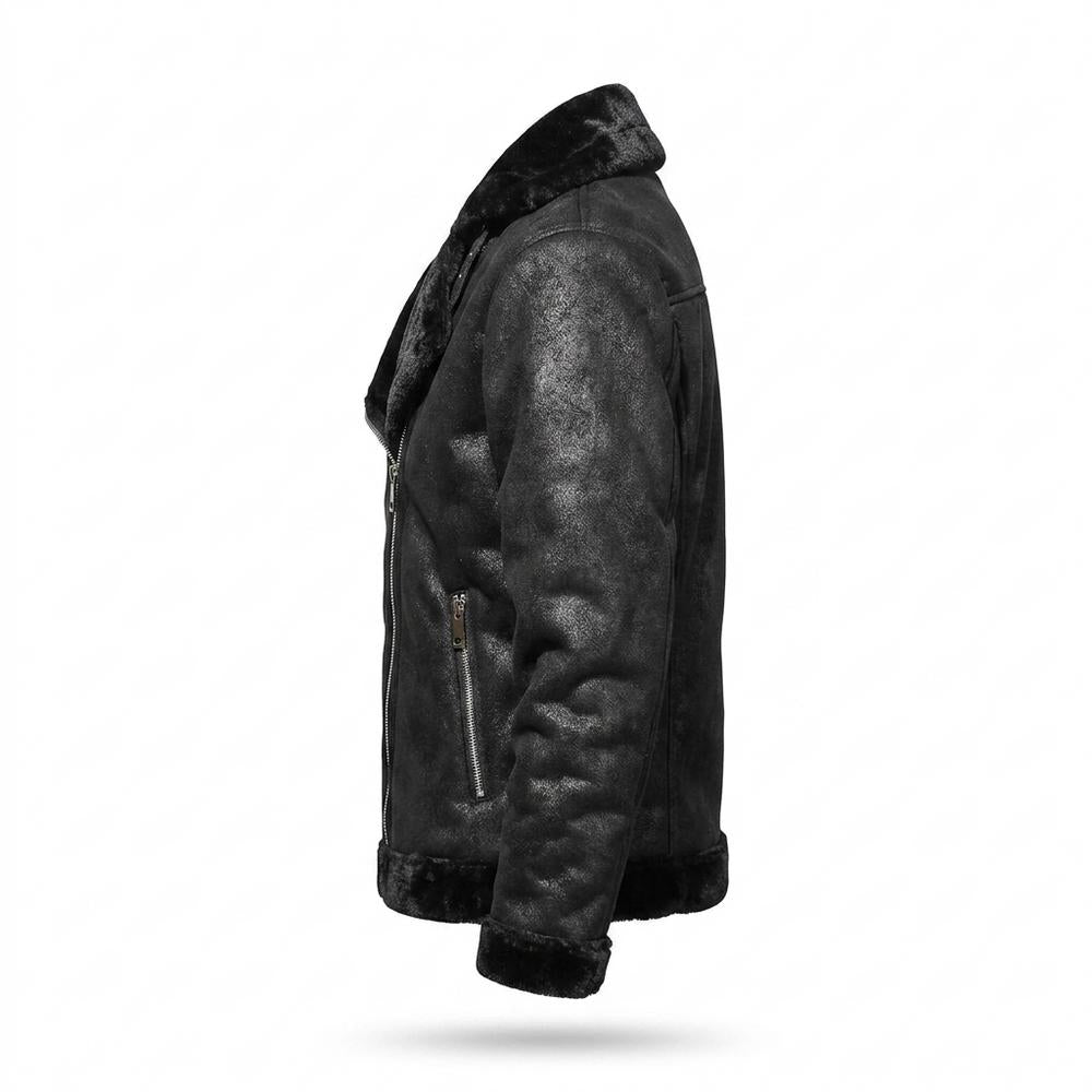 Gentleman Code - Nibuv | Gefüttert Asymmetrisch Wildleder-Jacke Herren