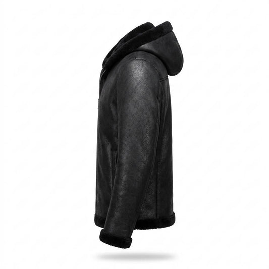 Gentleman Code - Sozur | Gefütterte Texturierte Lederjacke Herren