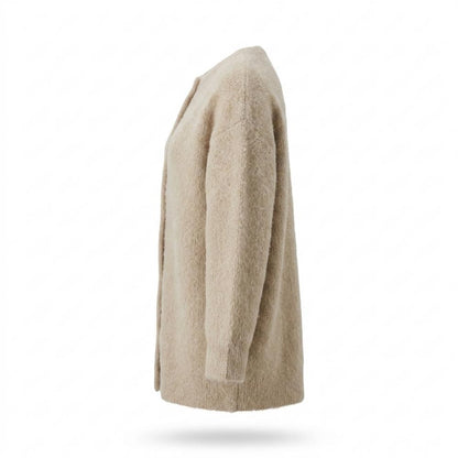 Gentleman Code - Tofek | Kragenlos Strukturiert Cardigan Damen