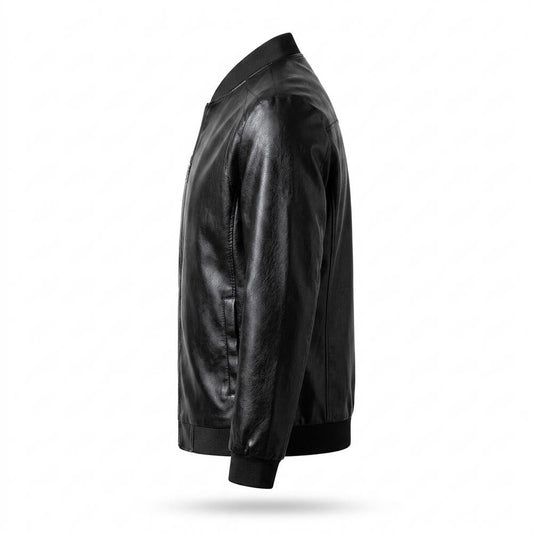 Gentleman Code - Sisud | Reißverschluss Stehkragen Lederjacke Herren