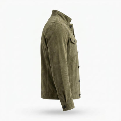 Gentleman Code - Yawud | Geknöpft Langärmlig Wildleder-Jacke Herren