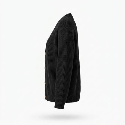 Gentleman Code - Larir | Gerippte Langärmlige Strickjacke Damen