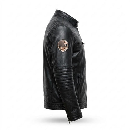 Gentleman Code - Mafil | Gesteppt Tailliert Lederjacke Herren