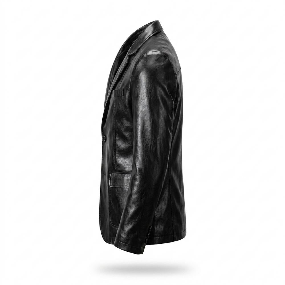 Gentleman Code - Vopat | Tailliert Einreihig Lederjacke Herren