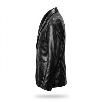 Gentleman Code - Vopat | Tailliert Einreihig Lederjacke Herren