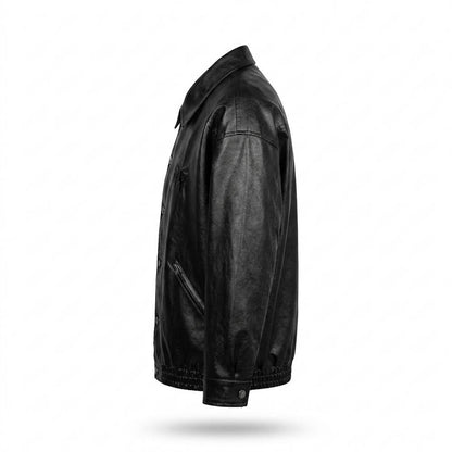 Gentleman Code - Rokus | Geknöpft Oversized Lederjacke Unisex