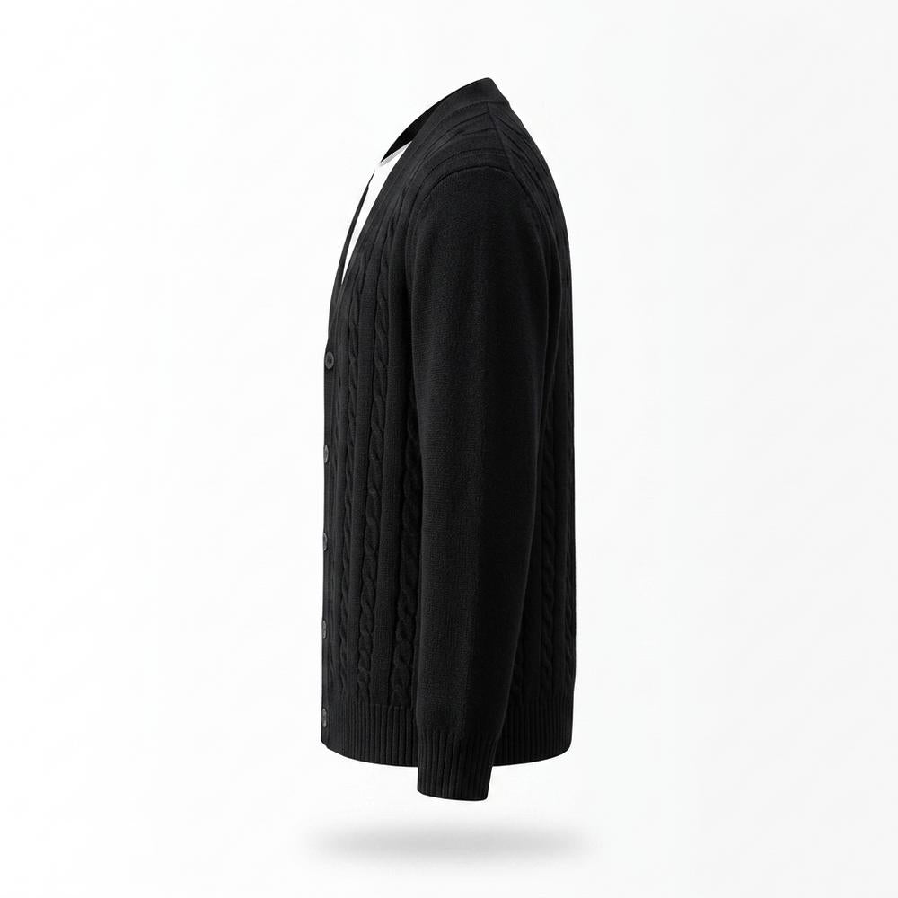 Gentleman Code - Zabat | Strukturierter Langärmliger Cardigan Herren