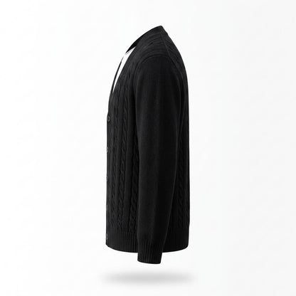 Gentleman Code - Zabat | Strukturierter Langärmliger Cardigan Herren