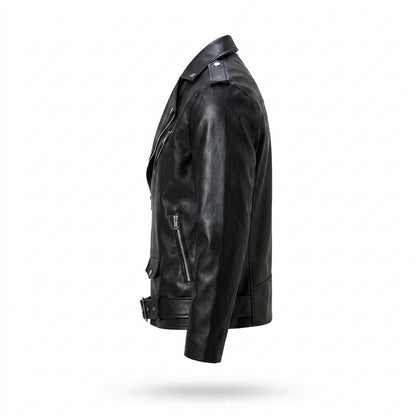 Gentleman Code - Vuren | Asymmetrisch Gegürtelt Lederjacke Unisex