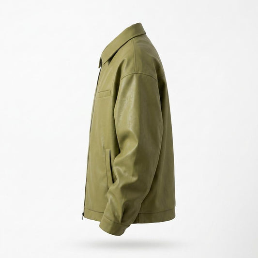 Gentleman Code - Arral | Glatte Gezipte Lederjacke Unisex