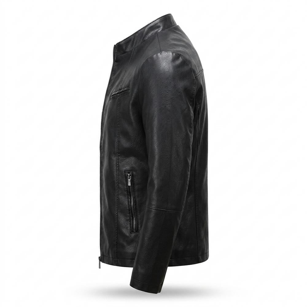 Gentleman Code - Risil | Langärmelig Tailliert Lederjacke Herren
