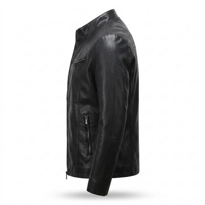 Gentleman Code - Risil | Langärmelig Tailliert Lederjacke Herren