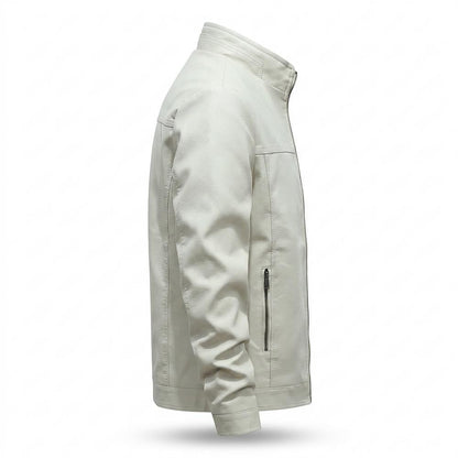 Gentleman Code - Ceped | Gefüttert Strukturiert Lederjacke Herren