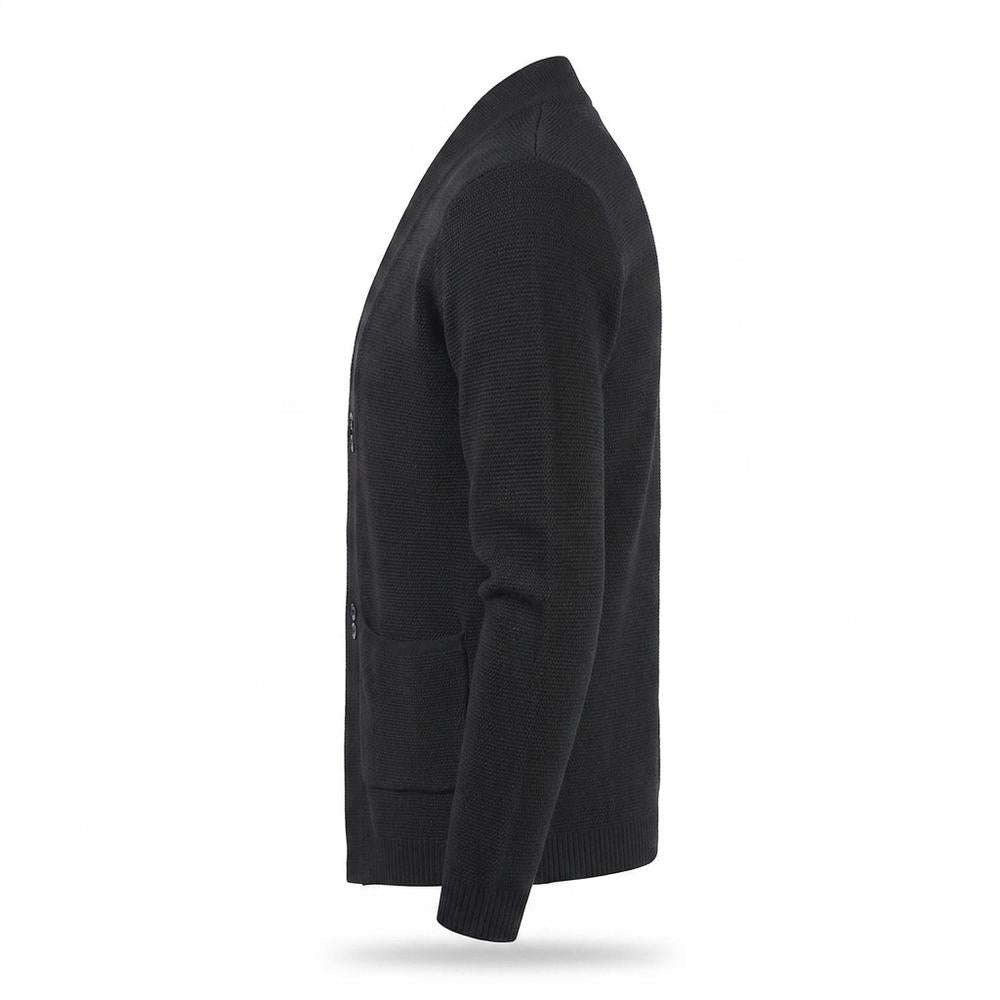 Gentleman Code - Ronuk | Strukturiert Geknöpft Cardigan Herren