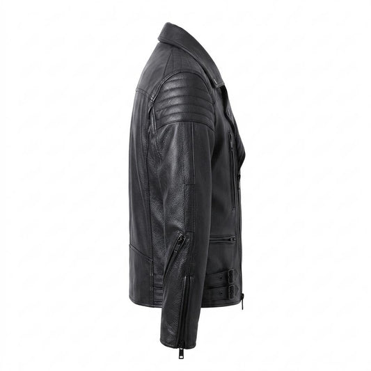 Gentleman Code - Lufav | Gesteppt Asymmetrisch Lederjacke Herren