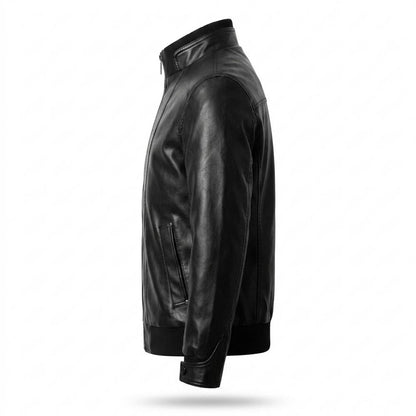 Gentleman Code - Talim | Gefüttert Tailliert Lederjacke Herren