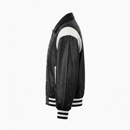 Gentleman Code - Nikal | Geknöpft Zweifarbig Lederjacke Unisex