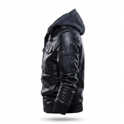 Gentleman Code - Movur | Gefüttert Mehrlagig Lederjacke Herren