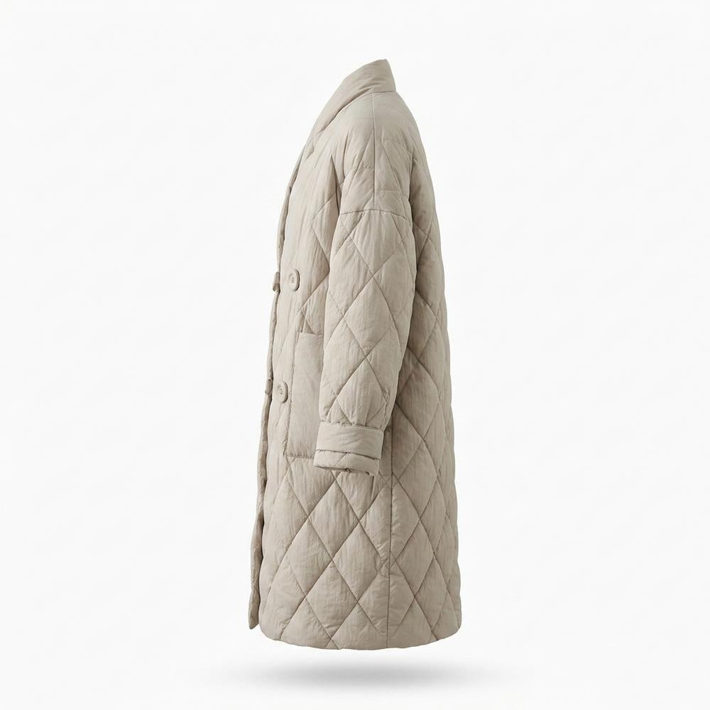 Gentleman Code - Verak | Gesteppt Lang Mantel Damen