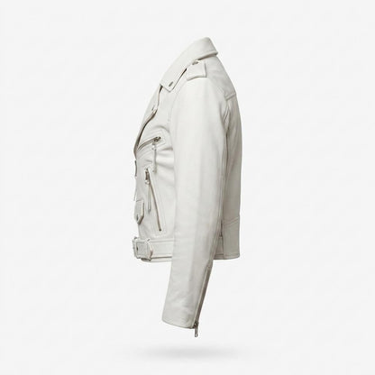 Gentleman Code - Zamer | Asymmetrisch Gegürtet Lederjacke Damen
