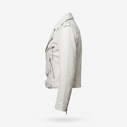 Gentleman Code - Zamer | Asymmetrisch Gegürtet Lederjacke Damen