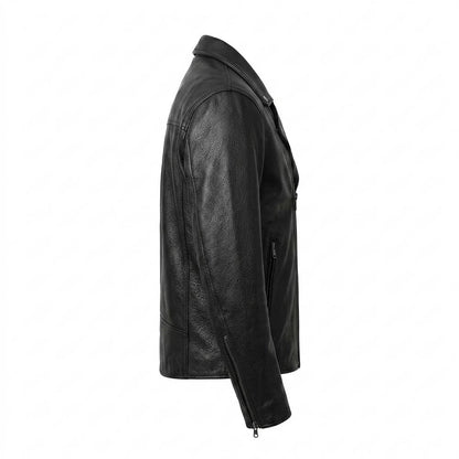 Gentleman Code - Delas | Asymmetrisch Gefüttert Lederjacke Herren