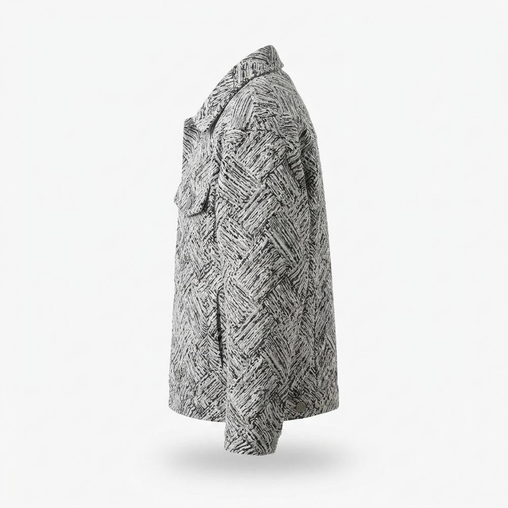 Gentleman Code - Yikak | Gemusterte Gerade Geschnittene Jacke Unisex