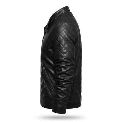 Gentleman Code - Cerur | Gesteppt Gefüttert Lederjacke Herren