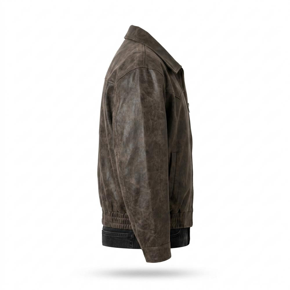 Gentleman Code - Zakis | Velours Reißverschluss Wildleder-Jacke Herren