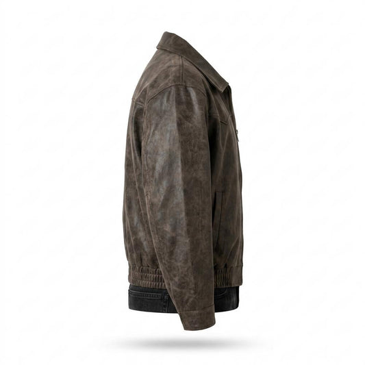 Gentleman Code - Zakis | Velours Reißverschluss Wildleder-Jacke Herren