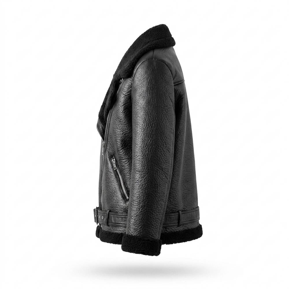 Gentleman Code - Yalin | Gefüttert Asymmetrisch Lederjacke Damen