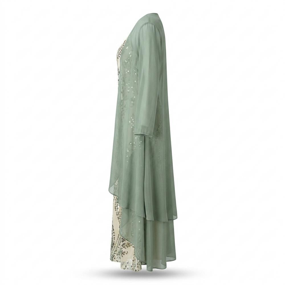 Gentleman Code - Catur | Langärmlig Zweiteilig Kleid Damen