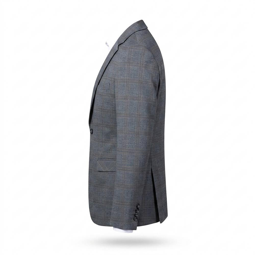 Gentleman Code - Camem | Kariert Tailliert Sakko Herren