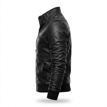 Gentleman Code - Munes | Gesteppt Gefüttert Lederjacke Herren
