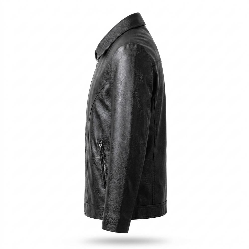 Gentleman Code - Aelom | Glatte Schlichte Lederjacke Herren