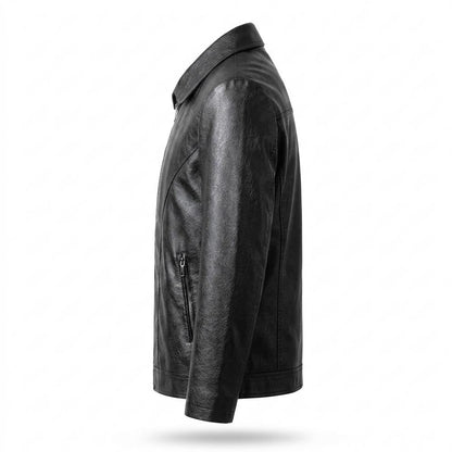 Gentleman Code - Aelom | Glatte Schlichte Lederjacke Herren