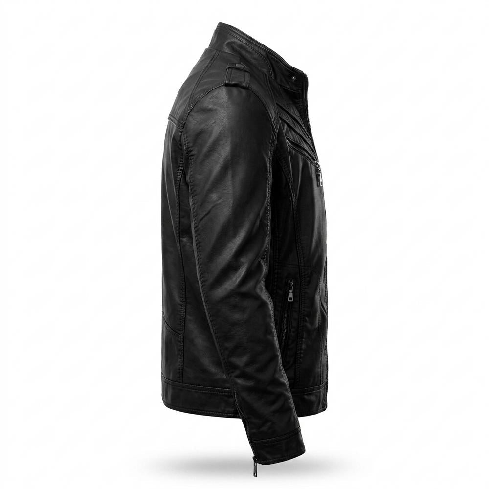 Gentleman Code - Motot | Gesteppt Tailliert Lederjacke Herren